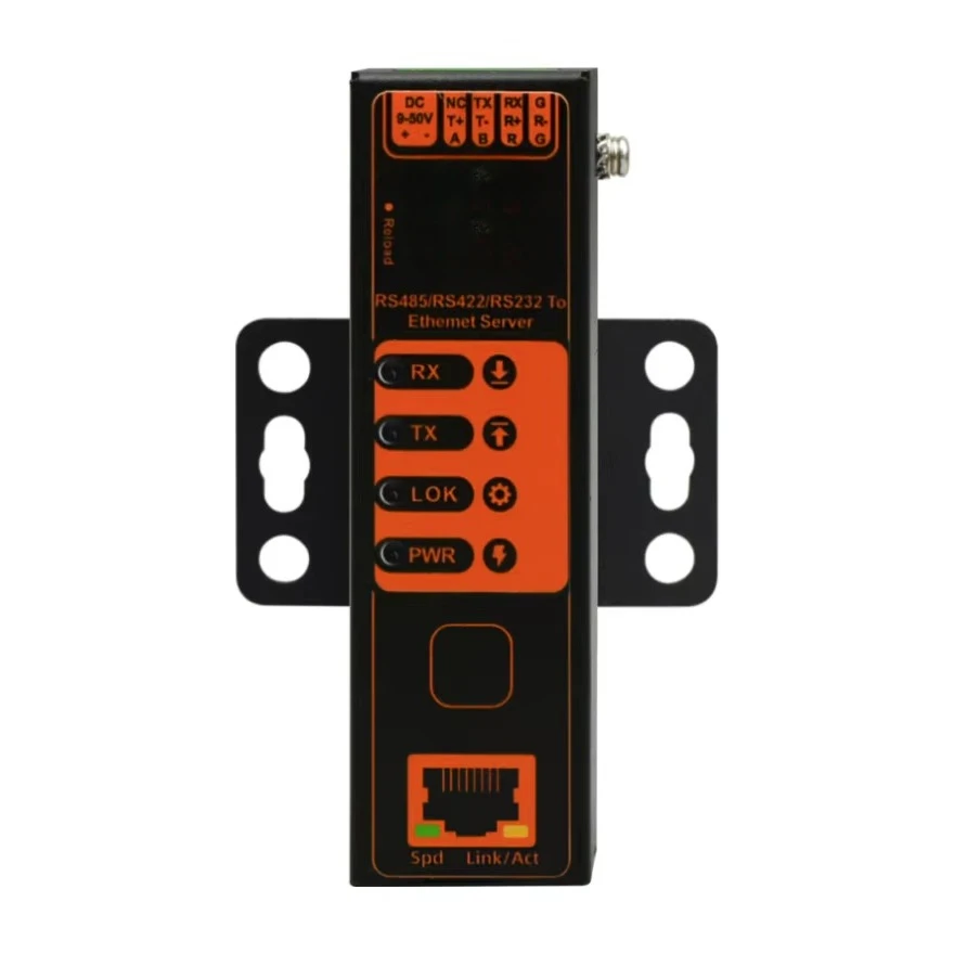 Industrial Din Rail Lipstick Type Serial to Ethernet Converter 1 Port RS485 RS422 RS232 All in One to Ethernet Server