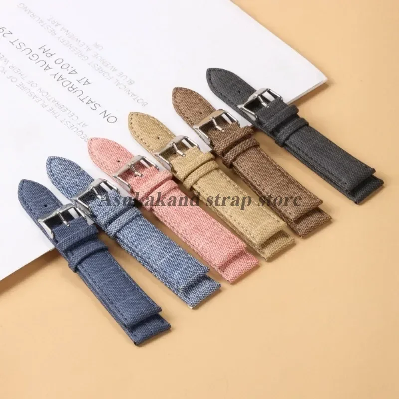 10/12/14/16/18/20/22 مللي متر الدنيم نمط النايلون حزام ساعة اليد لهواوي GT5/4/3/2 حزام الساعات الرجال النساء ل سايكو سوار إكسسوارات