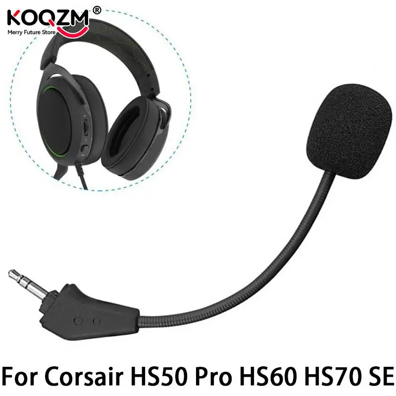 Auriculares de repuesto Aux para juegos, micrófono de cuello de cisne para Corsair HS50 Pro HS60 HS70 SE, 3,5mm