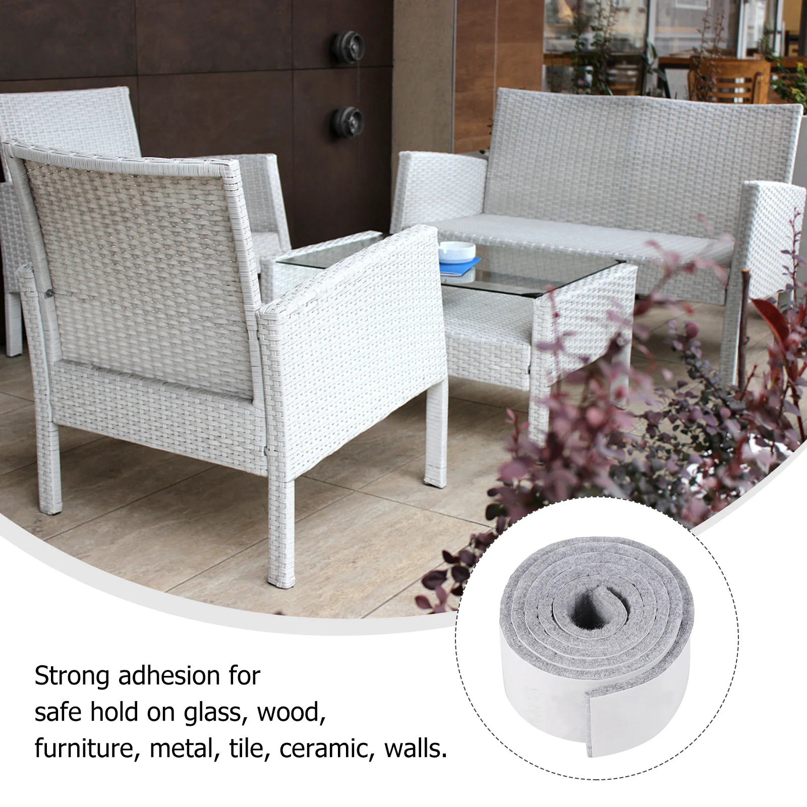 

1 Roll Felt Floor Mat for Furniture Heavy Duty Self Adhesive Chair Pads Home Protection Against Scratches and Noise