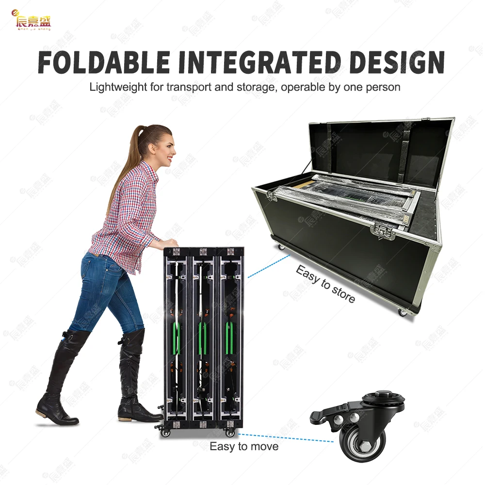 Custom Portable Cabina TV Video Wall Mesa Facade Curved Desk Podium Stand Six Foldable LED DJ Booth Console Table Display Screen view 5