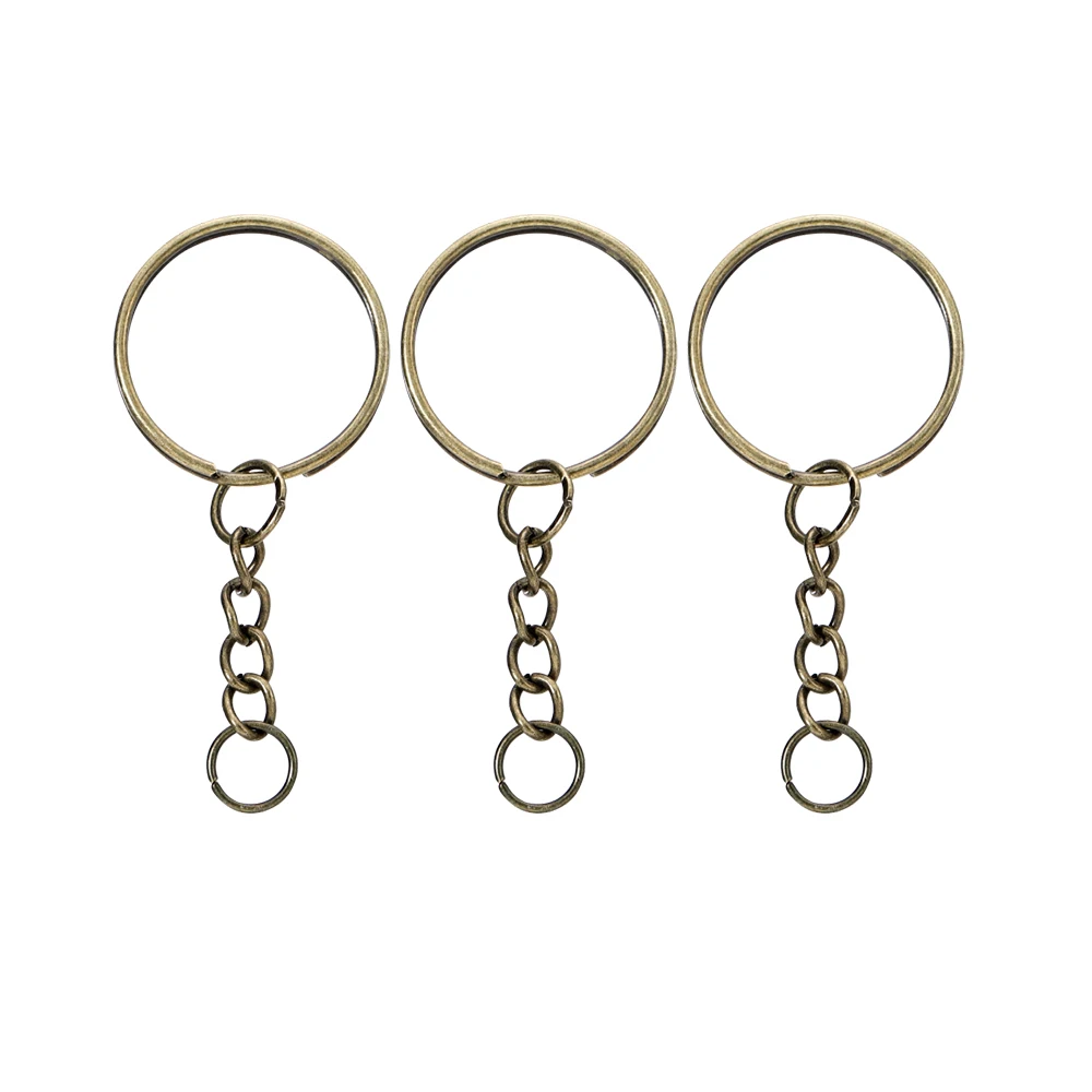 50 Stks/partij Sleutelhanger Sleutelhanger Ronde Split Sleutelhanger Sleutelhanger Met Springring Voor Sleutelhanger Hangers Diy Sieraden Maken Accessoires