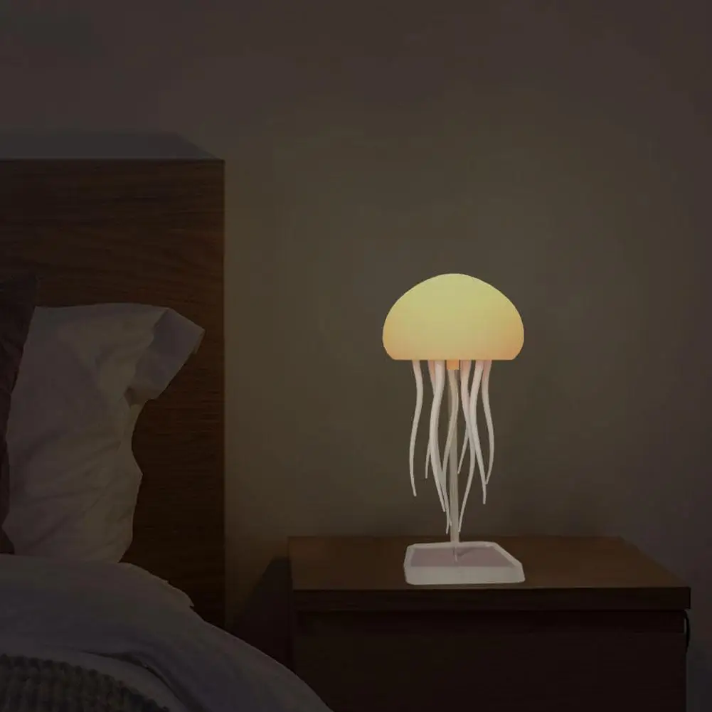 Creative Jellyfish Light Voice Control Type-C Charging Cute Jellyfish Bedside Lamp Flexible Tentacles For Holiday Children Gifts