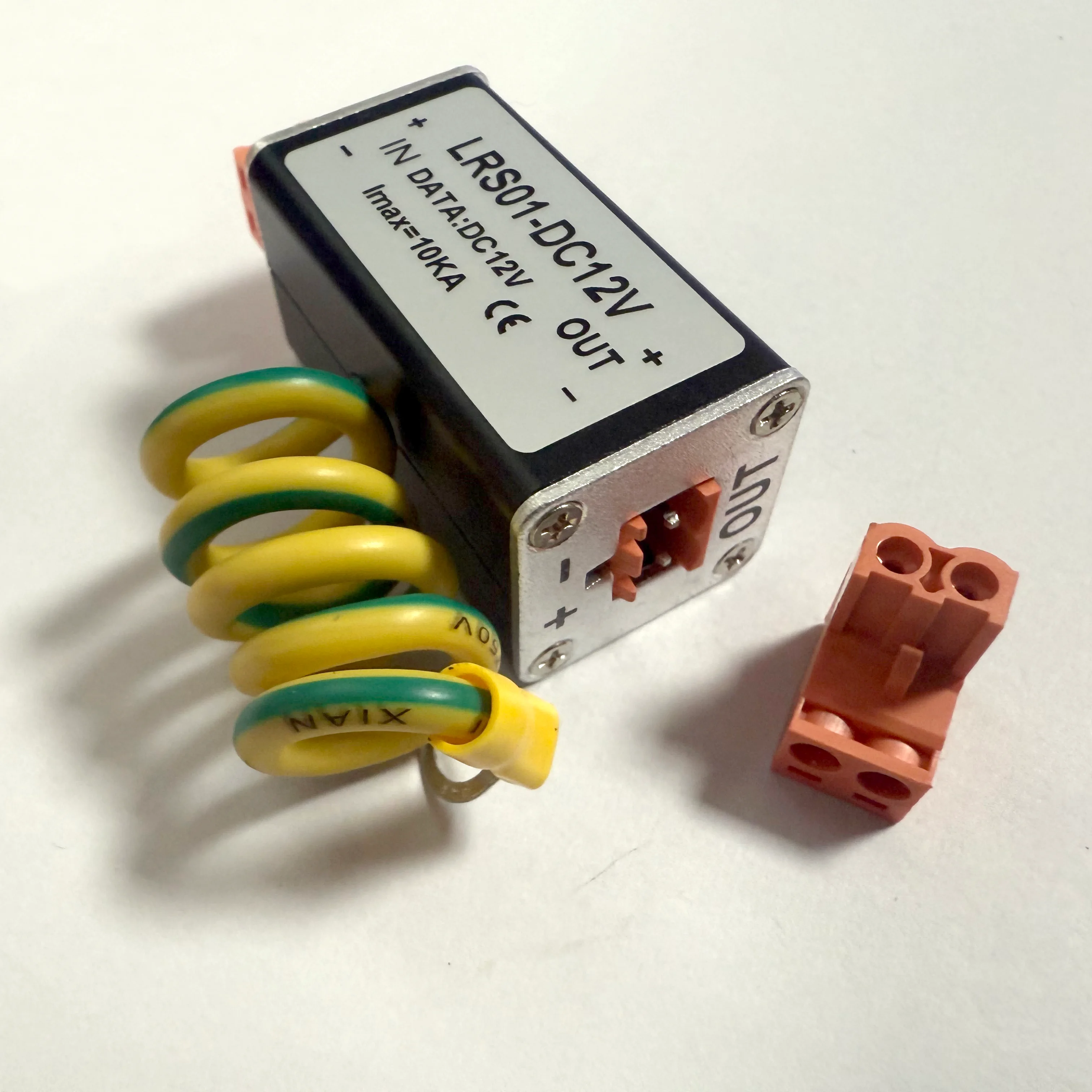 جهاز حماية من الصواعق ذو طاقة واحدة LRS01-DC12V جهاز حماية من الصواعق للطاقة نهاية خط حماية تأريض الطاقة