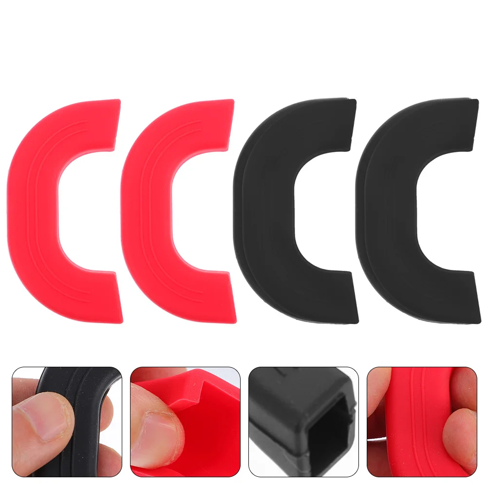 

4pcs Silicone Pot Handle Covers Heat Resistant Anti-Scald Slip-Proof Kitchen Cookware Protector Grips For Pans Pots Woks