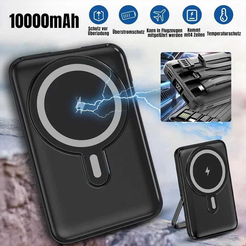 Portable Magnetic Wireless Power Bank 10000mAh PD 22.5W Fast Charging External Battery Pack For iPhone 17 16 Pro