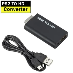 Convertidor compatible con PS2 a HDMI, adaptador de interfaz de transmisión de conversión de vídeo Full HD, consola de juegos a proyector de TV HD