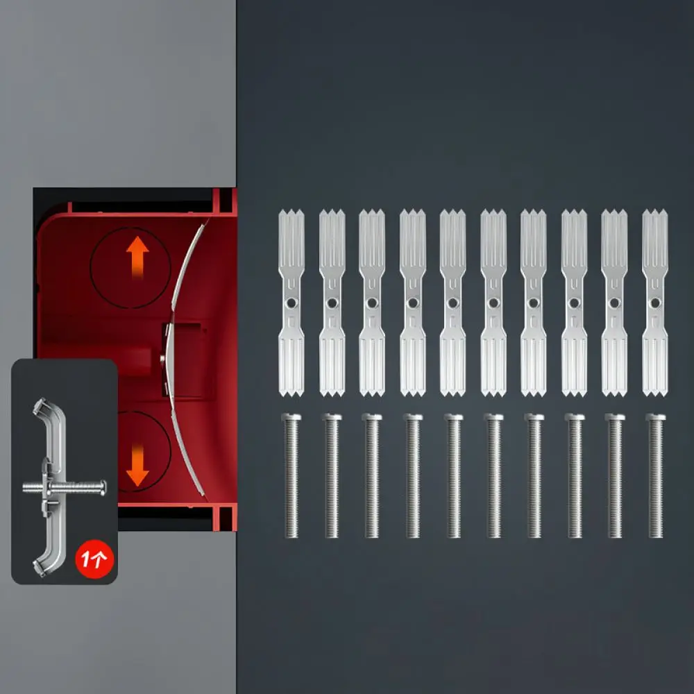 Professional 86 Type Switch Socket Box Repair Tool Wall Cassette Fixer Adjustable Metal Support Rod Durable Electrical Accessory