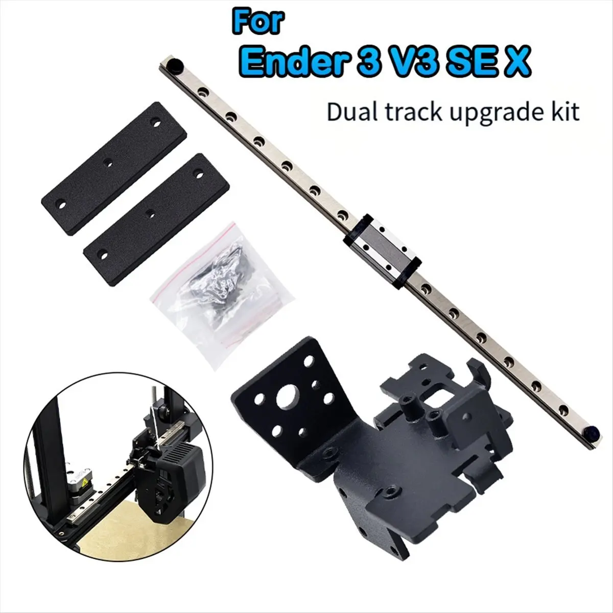 

Комплект обновления оси X для Ender-3 V3 SE MGN9H, направляющая, 300 мм, высокоточный комплект, аксессуар для 3D-принтера