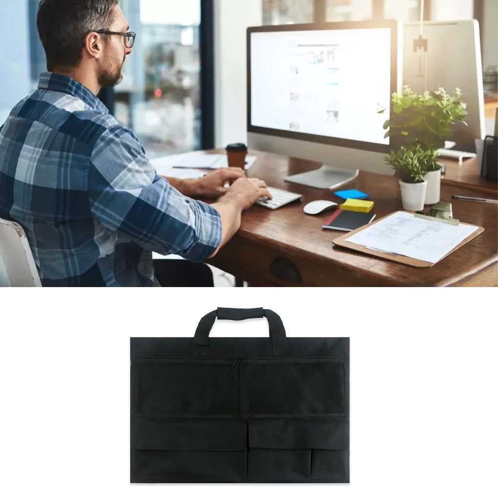 Black Spacious Laptop Bag For Work And Travel - Belongings Safe And Secure Comfortable Durable Men Handbag Backpack