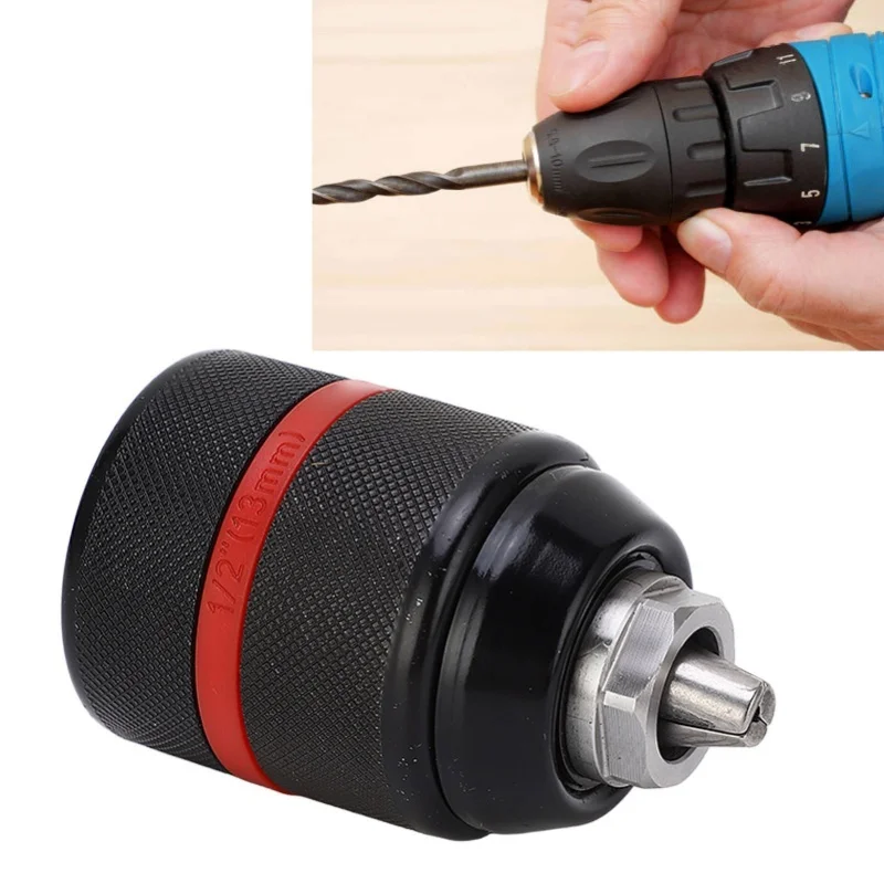 

Бесключевой патрон для дрели 1/2-20UNF, самозажимной, для электродрелей, диапазон зажима 2-13 мм, шестигранный, 63 мм / 2,5 дюйма