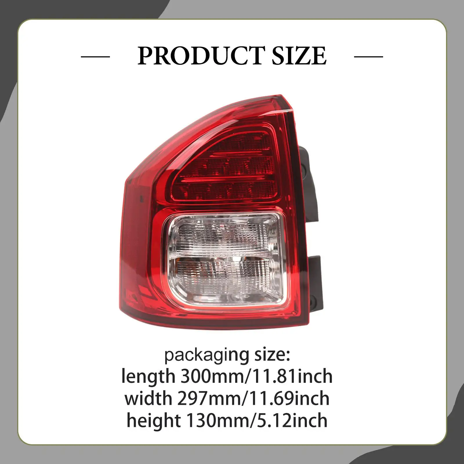 Lámpara trasera de coche para Jeep Compass 11-13, luz de freno, piezas automotrices, luz trasera