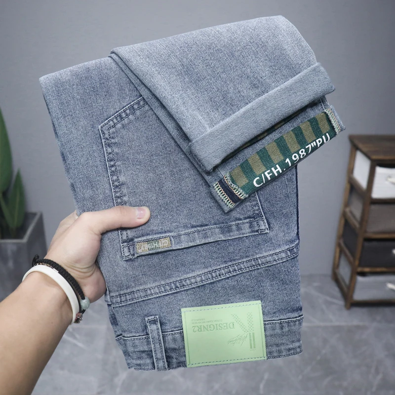 Hot Summer Jeans for Men, Trendy Korean Style, Slim Fit