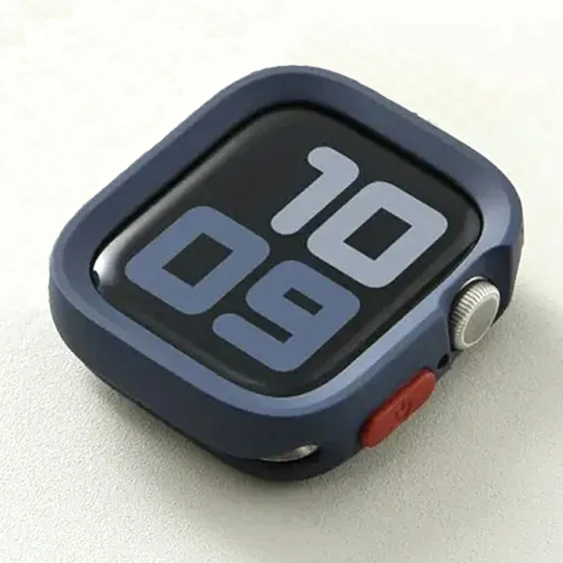 Stoßstange weiches Silikon gehäuse für Apple Watch 9 8 7 6 se 5 Sport Anti-Drop matte Abdeckung