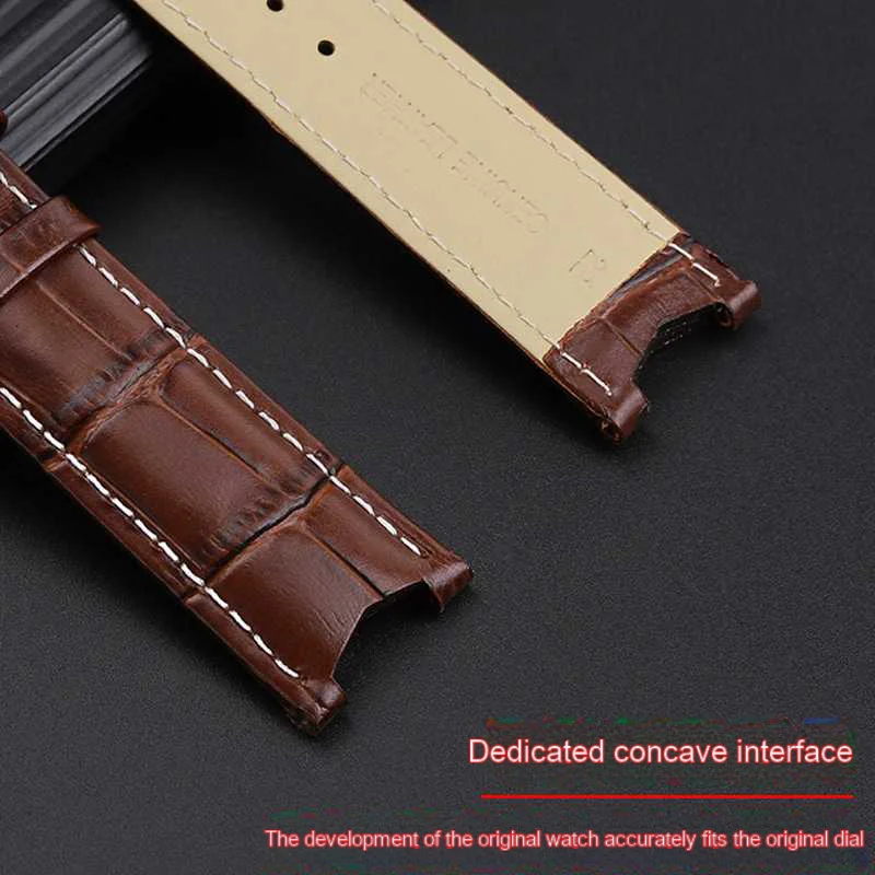 Genuine Leather WatchBand 22mm For CASIO Edifice 5051 EF-524 EF-524D-7A EF-524SP-1A Bracelet Cowhide Watch Strap Men Wrist band