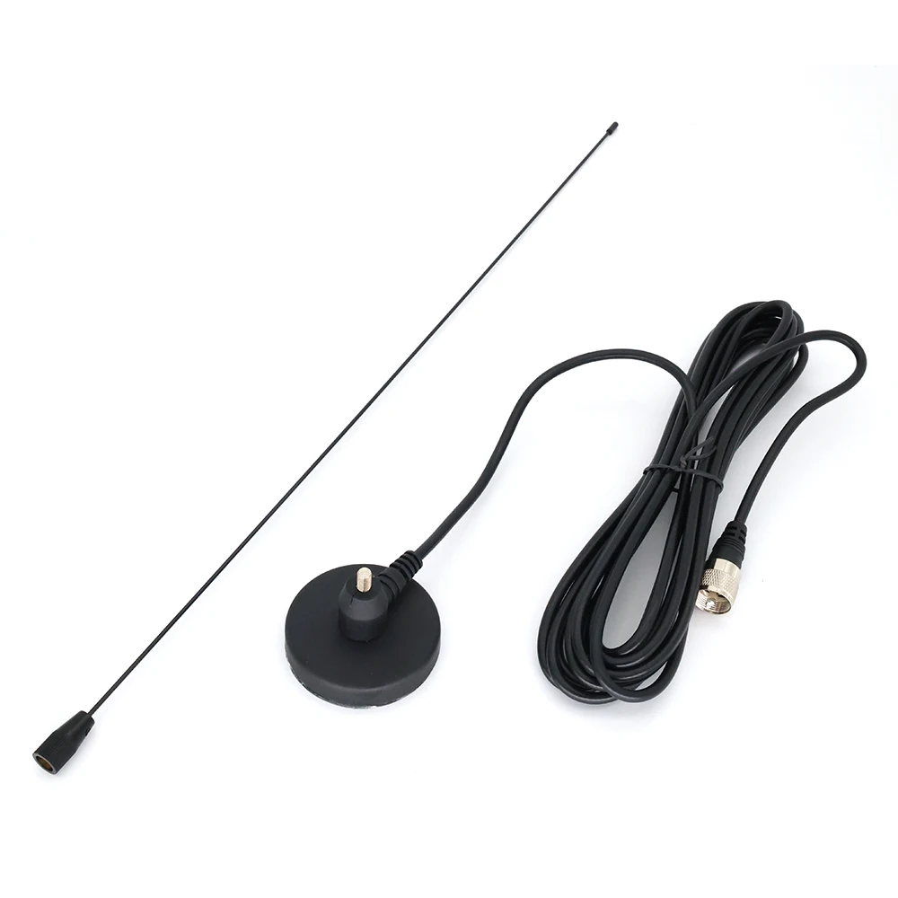 MC-100 144/430MHz High Gain Car Mobile Antenna PL259 4M UHF Coax Cable 6.5CM Magnetic Mount Base For Kenwood Yaesu ICOM TM-261 F