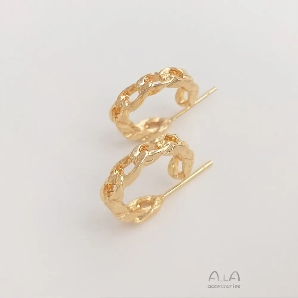 

Медные 14-каратные золотые серьги-цепочки ручной работы, модные серьги с темпераментом, ювелирные аксессуары, материал