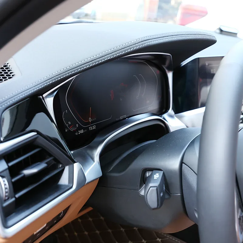 لوحة تحكم مركزية من ألياف الكربون ABS ، ملصقات إطار الشاشة ، إكسسوارات السيارة ، سلسلة BMW 3 ، G20 ، G28 ،-من
