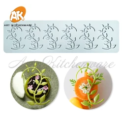 Leaves Silicone Cake Lace Mold Cake Decorating Tool Border Decoration Lace Mold kitchen Baking Tool