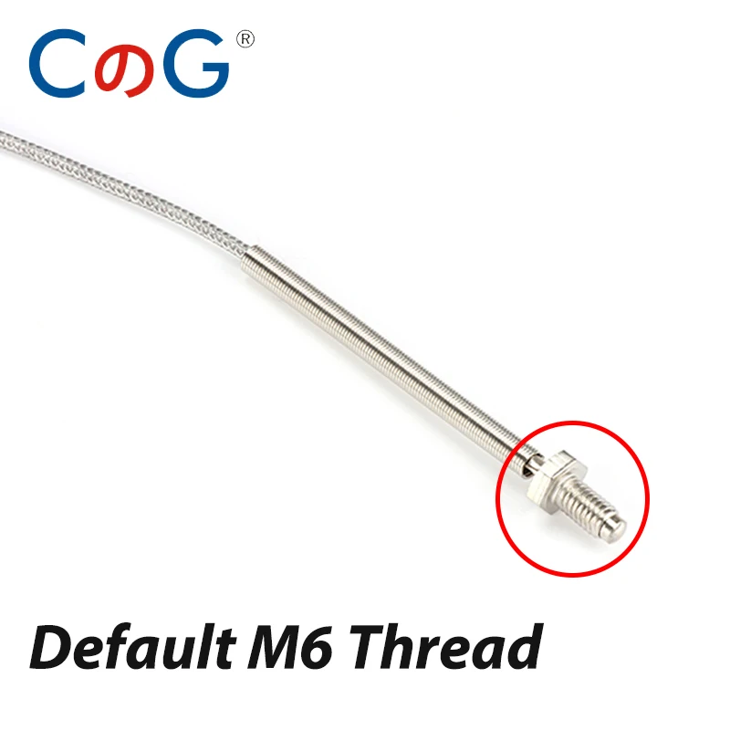 Sonde à vis CG 0-400 degrés WRET-02 M6, petit capteur de température à Thermocouple fileté de Type E avec câble de 1/2/3/5M