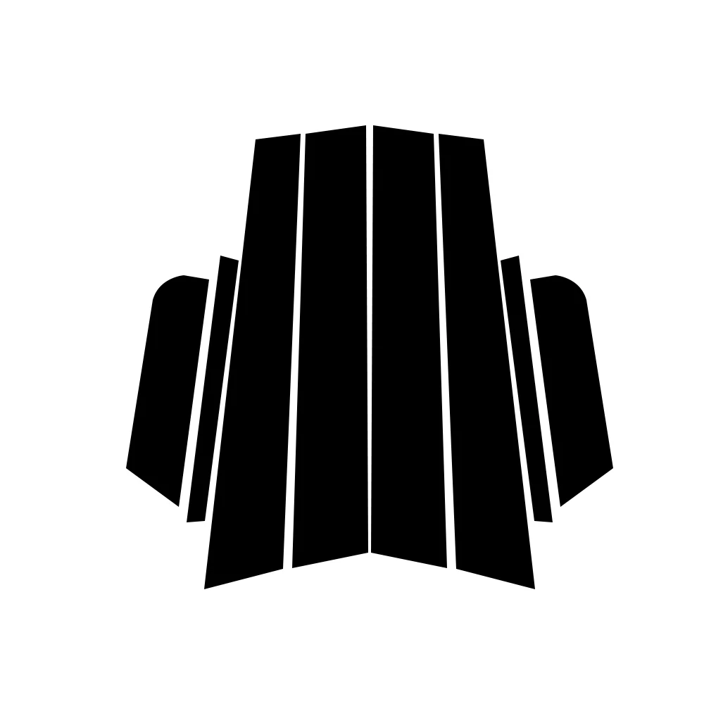 ملصق B C بباب نافذة من ألياف الكربون ، ملصق أسود لامع 3 BK ، ملصق #6