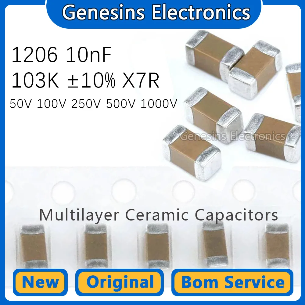 50 Pcs 1206 10Nf 10…