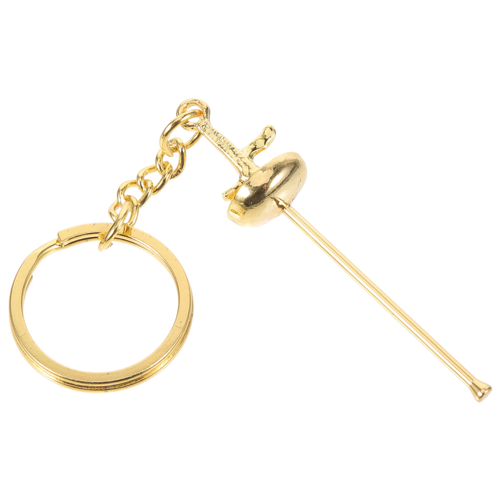 

1pcs Metal Fencing Keychain Decorative Key Ring For Backpack Bag Car Key Pendant Hanging Ornament Gift Women Students Sport