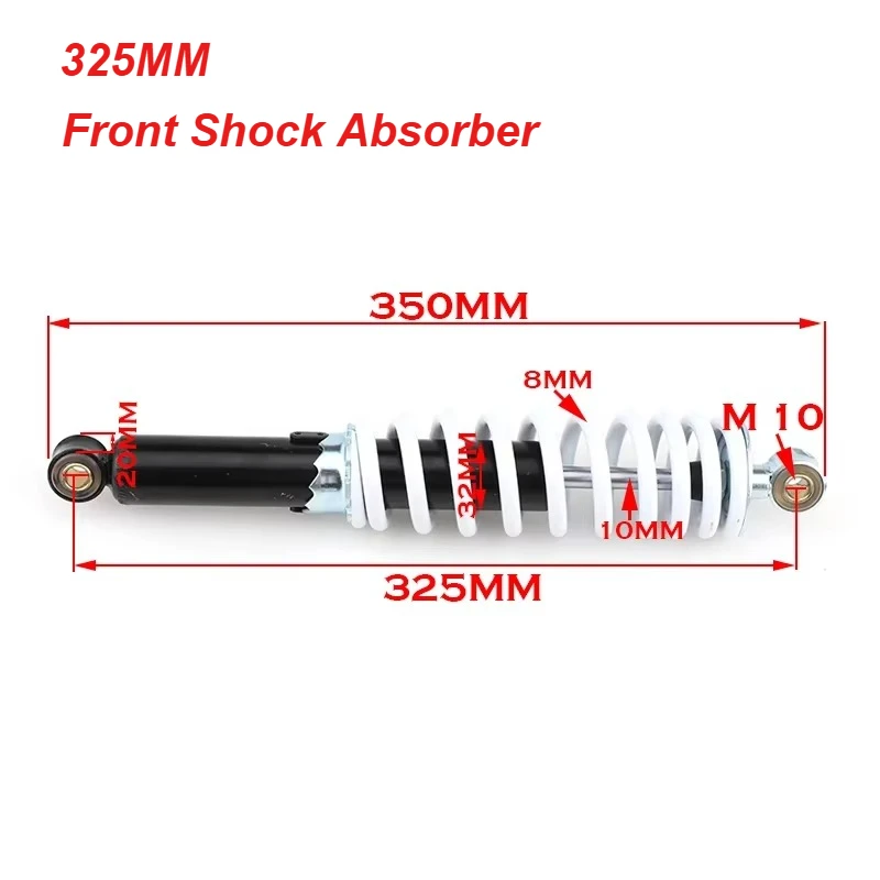 305mm 325mm Motorcycle Front Shock Absorber Damping Suitable for 125cc 150cc 200cc 250cc ATV Kart Dirt Bike Quad Bike