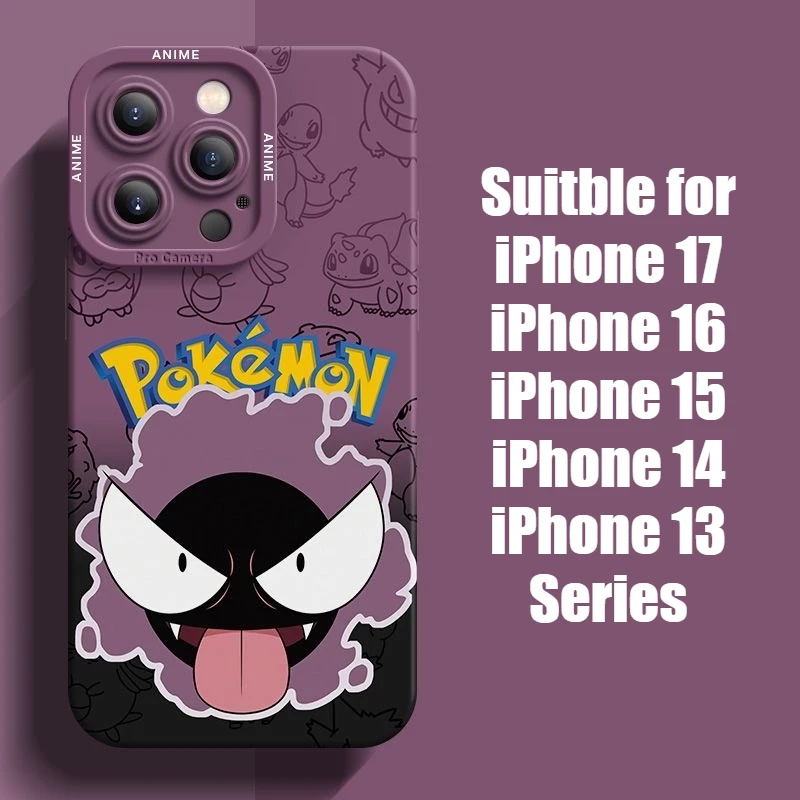 Funda de teléfono Pokemon Mew Ditto Koffing Anime para Apple iPhone 16 15 14 13 12 Pro Promax Max, funda protectora suave, accesorios de regalo