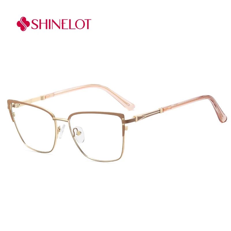 

91741 Cute Female Cat Eye Eyeglasses Frame Optical Bluelight Blocking Glasses Youth Style Light Weight Eyewear Accessories