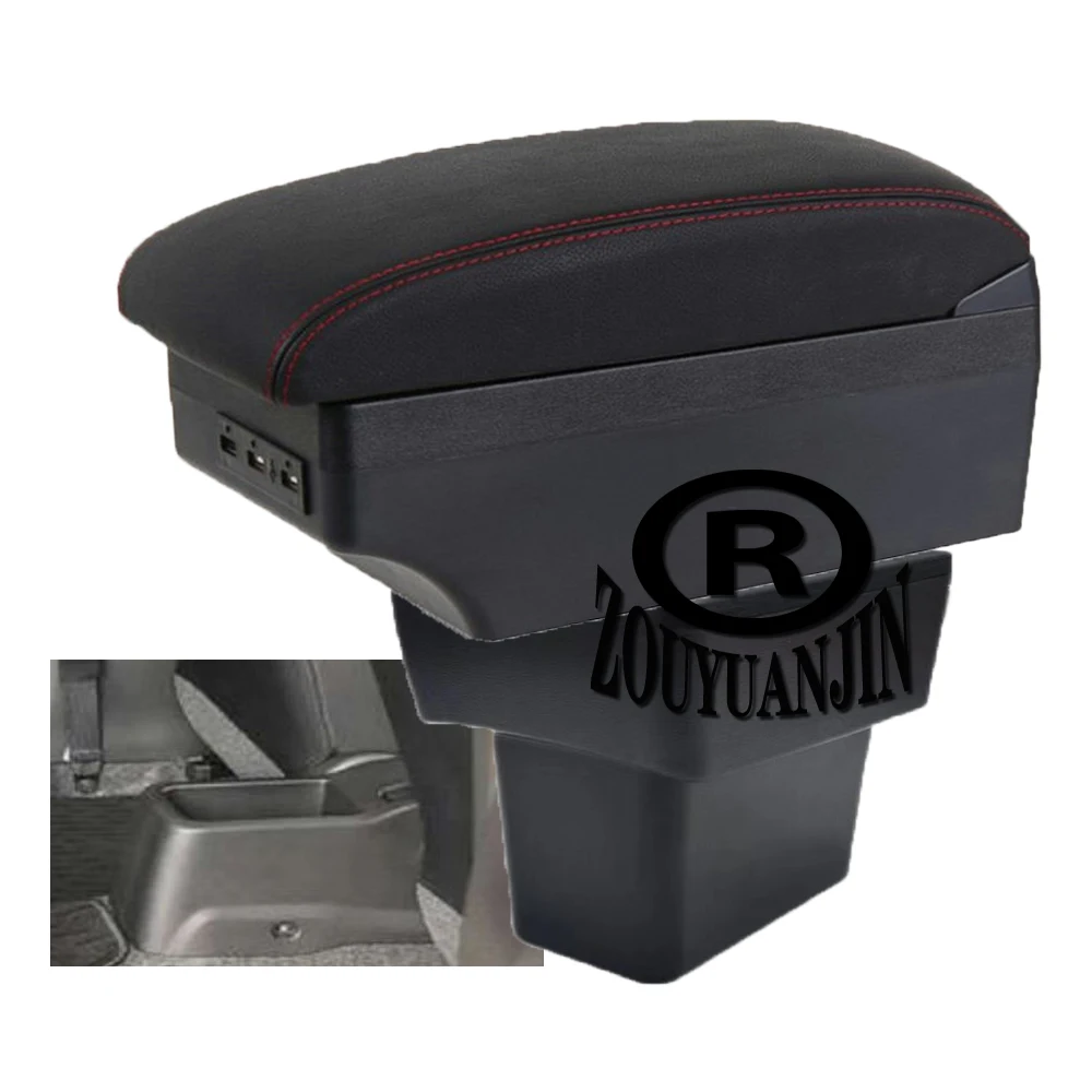 

For Nissan Note E-Power Armrest Box Central Store Content Storage Arm Rest with Cup Holder USB Interface