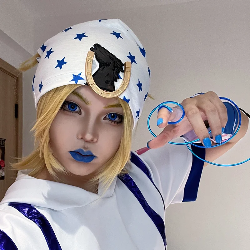 

Шапка-бини STEEL BALL RUN JOJO SBR с принтом Джонатана Джостара, для косплея, теплая зимняя повседневная шапка-бини для женщин и мужчин, реквизит
