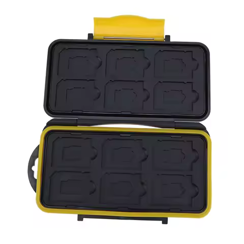 Multi-grid Memory Card Case Protector Cover Waterproof Water-Resistant Memory Card Case Large Capacity Portable for 12SDTF Cards