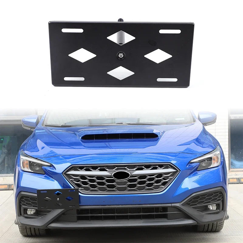 

For Subaru WRX 2021-2023 License Plate Bracket Front Tow Hooks License Plate Mount License Plate Frame