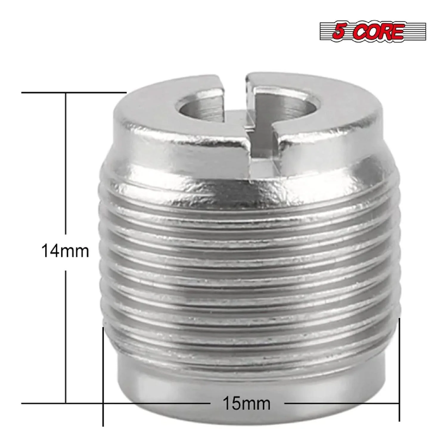 5 Core Mic Stand Adapter 12 Pieces 3/8 Female to 5/8 Male Screw Thread Conversion Connector MS ADP M SLV 38F-58M 12PCS
