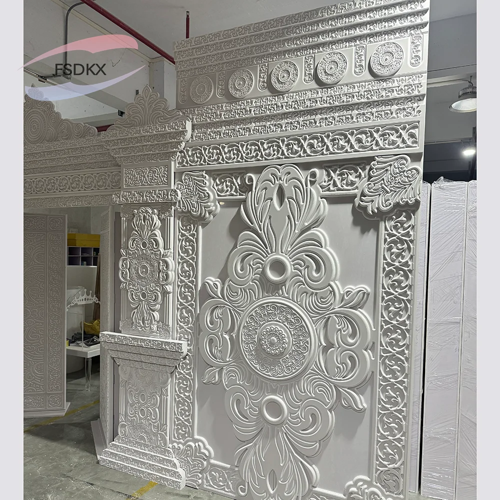 Elegant Arch Stage Backdrop For Event Stage Indian Backdrop White Castle Backdrop