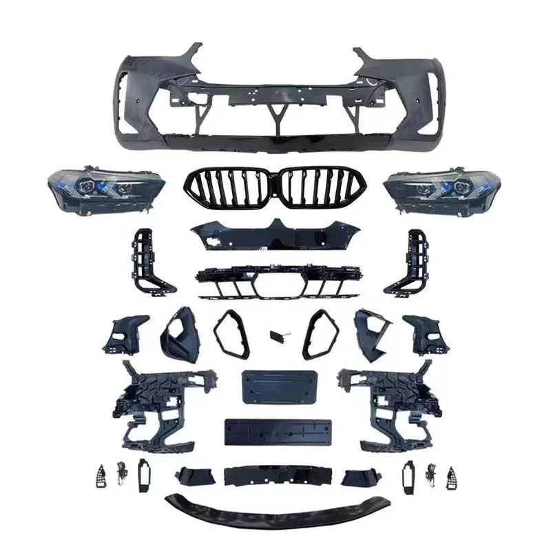 

Old to New Front Bumper Headlight Fender Hood Body Kit for 2019-2022 X6 G06 to X6 2023 M-TECH BODYKIT