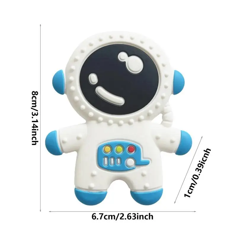 Mainan tumbuh gigi | Teether silikon lucu kualitas makanan Astronot unik Teether | Mainan lucu produk anak-anak perlengkapan tumbuh gigi elastis lucu