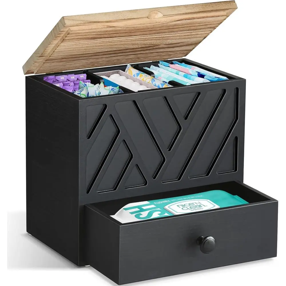 

Органайзер для туалетных принадлежностей Shark Week-Themed: деревянная крышка и ящик для продуктов для женской гигиены, ящик для хранения в ванной комнате для женщин Esse