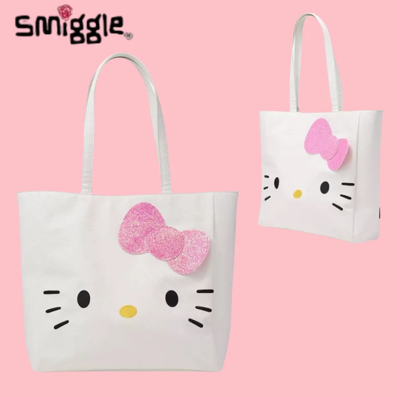

Genuine Australia Smiggle Co Hellokitty Leather Large Capacity Commuting Hand-Held Shoulder Bag Student Bag Girl Birthday Gifts