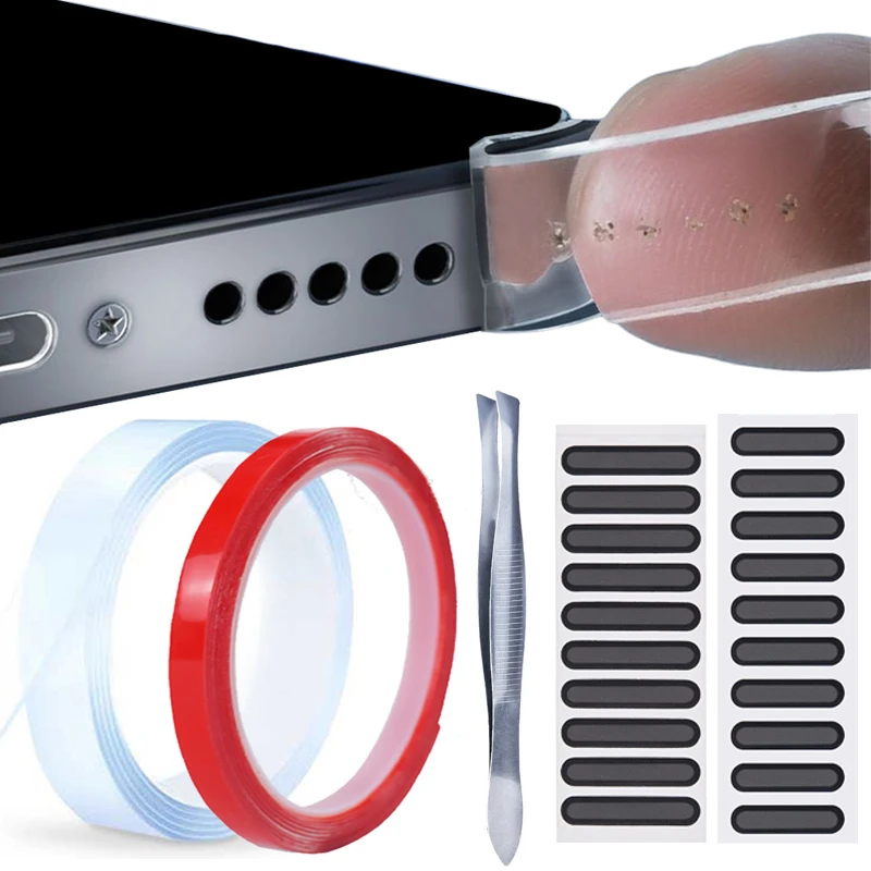 

Universal Mobile Phone Hole Dust Remover Sticker Speaker Dust Cleaning Glue Tape for IPhone Airpods Samsung Xiaomi Cleaner Kit