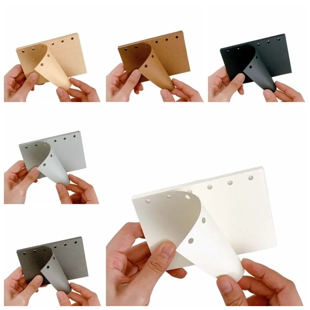 50 fogli A7 Notebook a fogli mobili Ricarica Carta Indice Pagina interna Carte Pagina separatore Carta Ricarica interna Raccoglitore Pagine di carta 6 fori