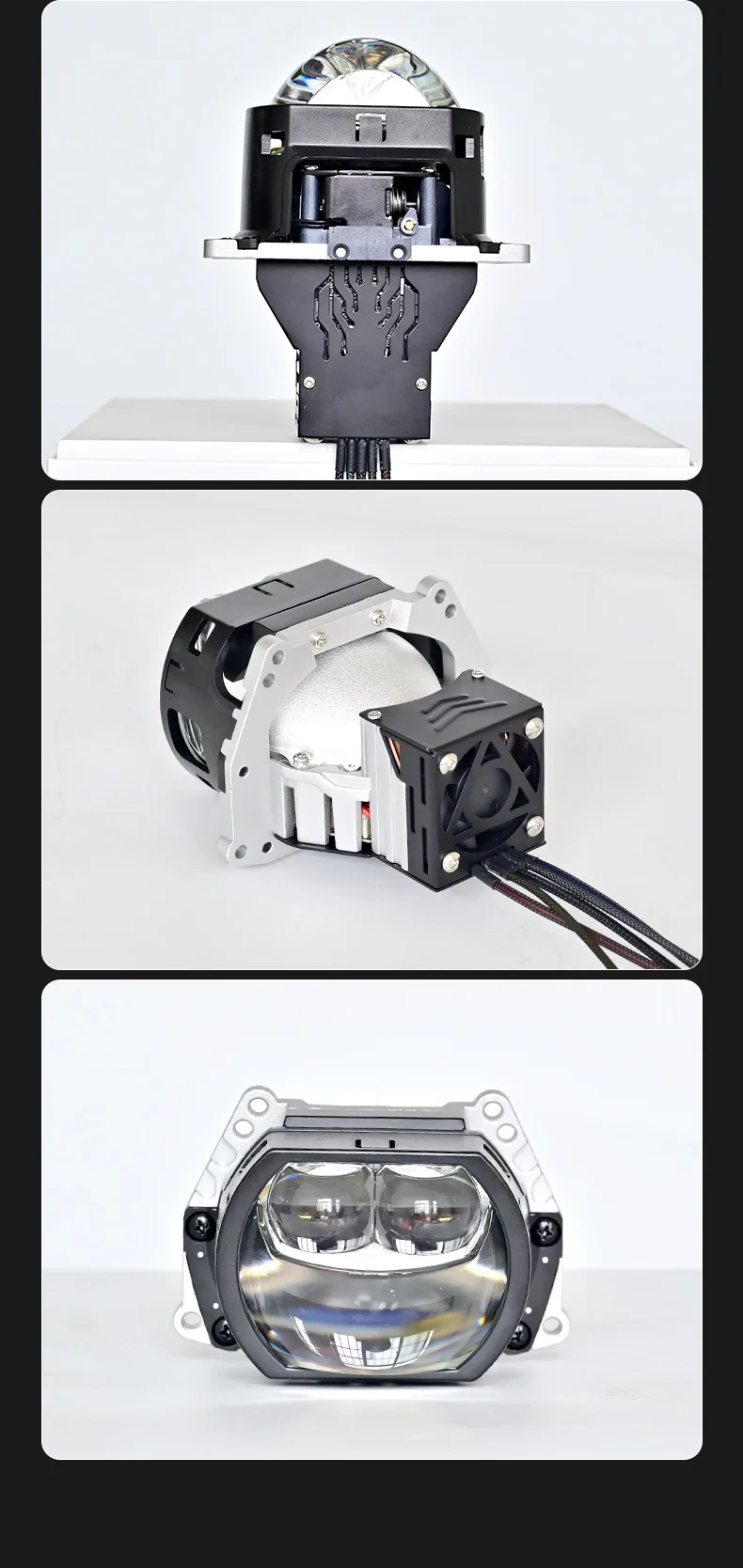 Hochwertige Dual-LED-Linse, anpassbares Autozubehör, Auto-LED-Projektor, Nachrüstung der Projektorscheinwerfer