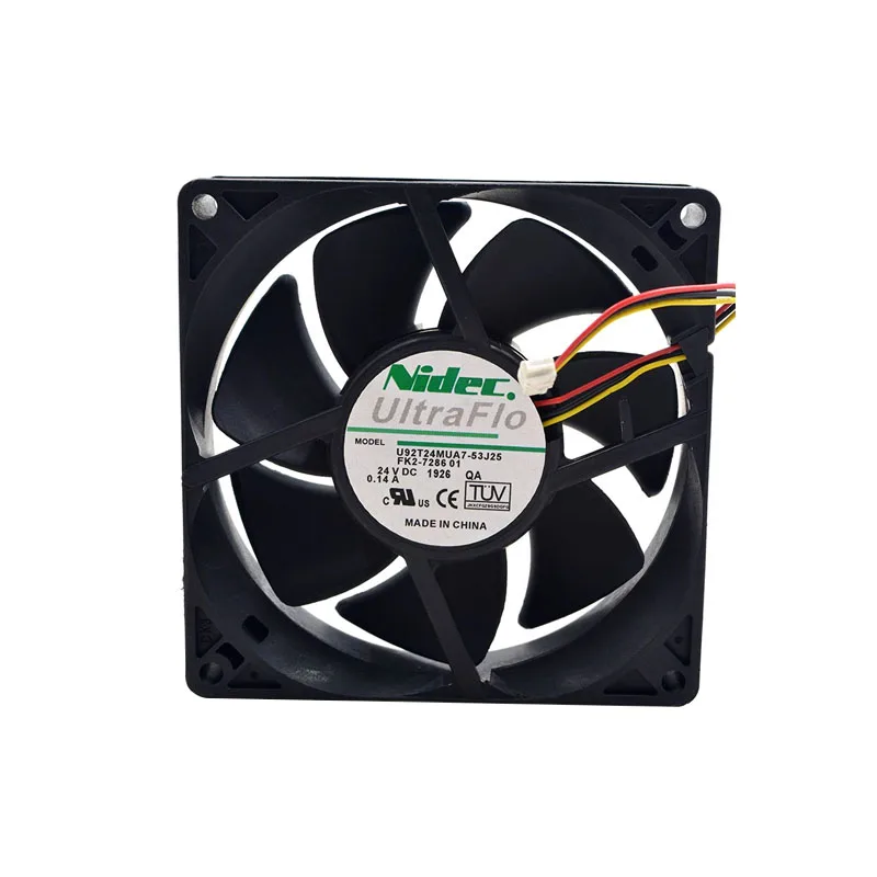 

НОВЫЙ ОРИГИНАЛЬНЫЙ U92T24MUA7-53J25 24 В 0,14 А 9025 90*90*25 мм 9 см ОХЛАЖДАЮЩИЙ ВЕНТИЛЯТОР
