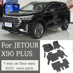 Per JETOUR X90 PLUS tappetino per auto personalizzato JETOUR X 90 PLUS tappetino per auto antiscivolo resistente all'usura modelli edizione 2022 -+