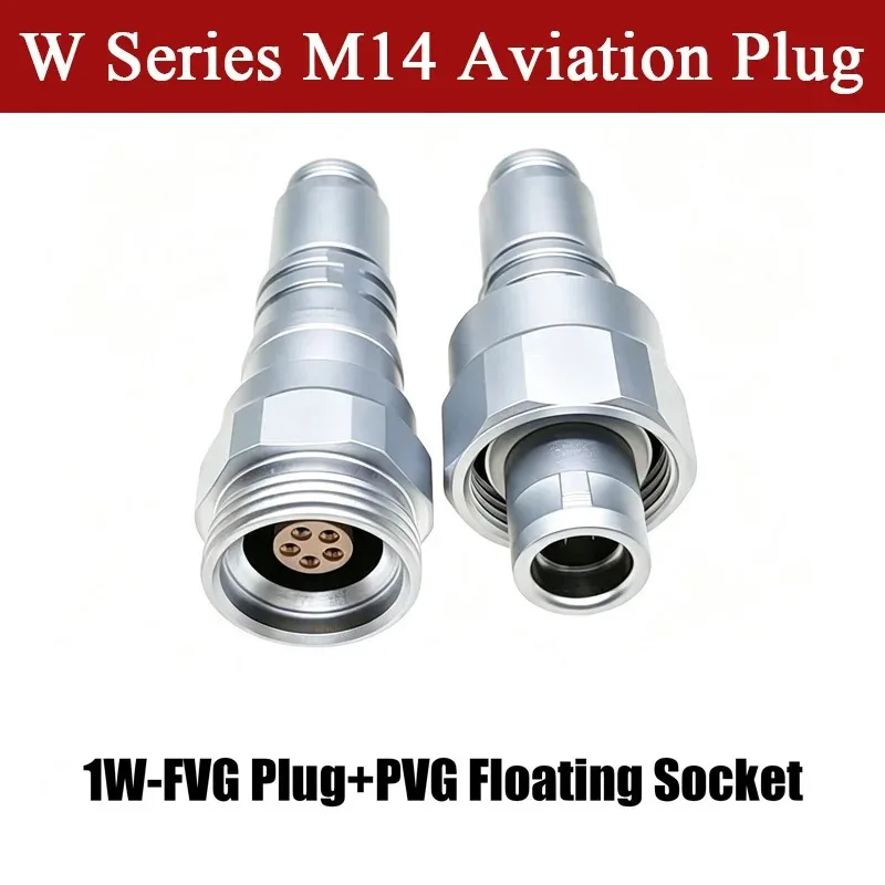 M14 Aviation Plug 2 3 4 5 6 7 8 10 12 16 Pin FVG Plug PVG Floating Socket W-series Circular Docking Waterproof Connector IP68