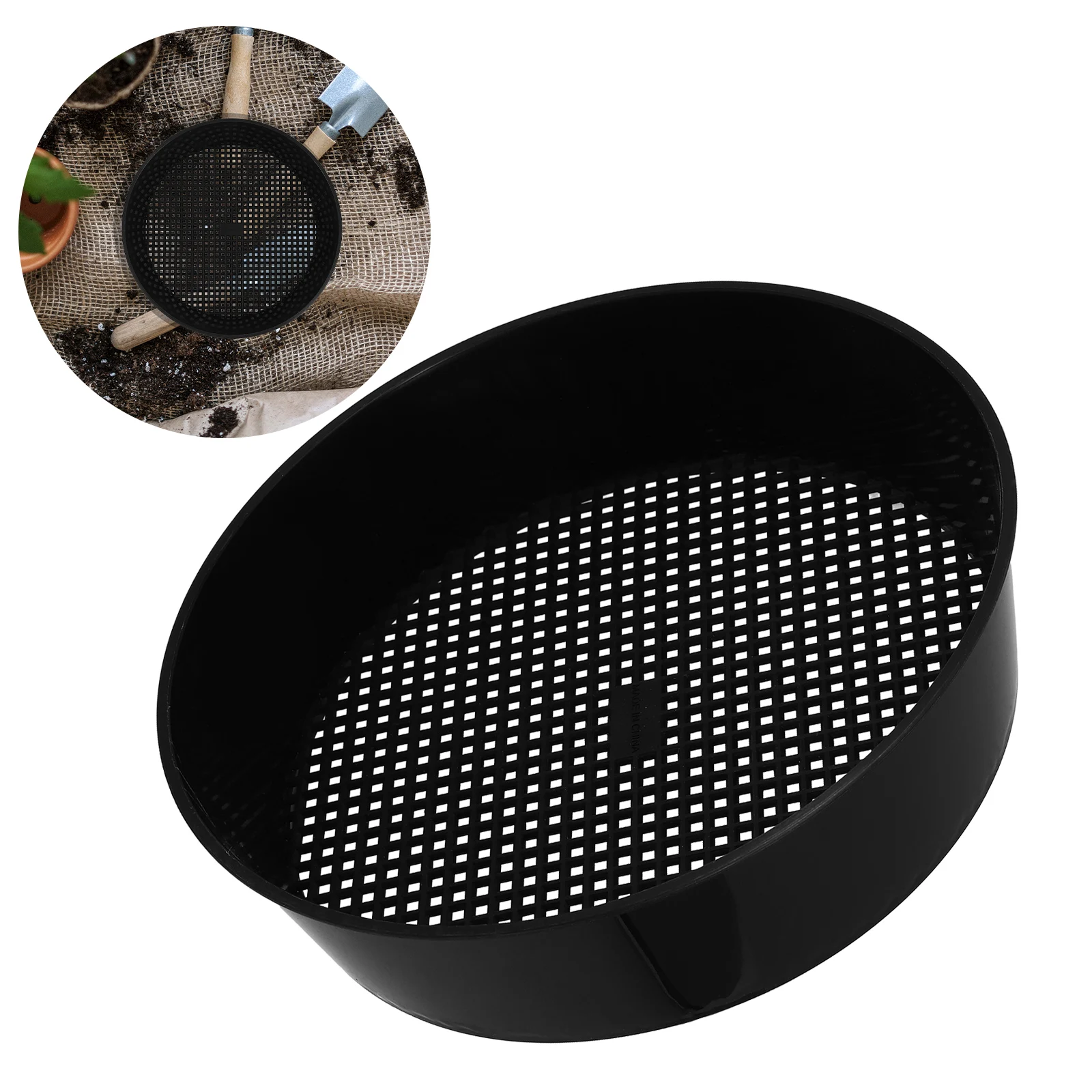

Soil Screen Drum Sieve Garden Sifter Compost Sand Rock Gardening Tool Filters Impurities Plastic Large Capacity Sifting