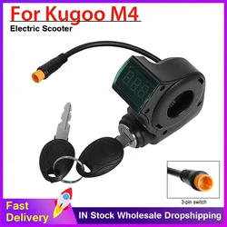 E-Bike Lgnition Lock Key Thumb Throttle for KUGOO M4 XiaoMi M365 Voltmeter Digital Voltage Display Switch 3Pin Electric Scooter