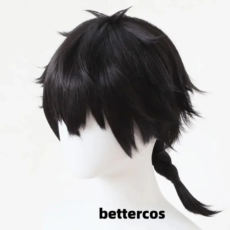 New Jo Togame Cosplay Wig 35cm Long Black Braided Fluffy Wigs Heat Resistant Synthetic Hair DDSZRF2025