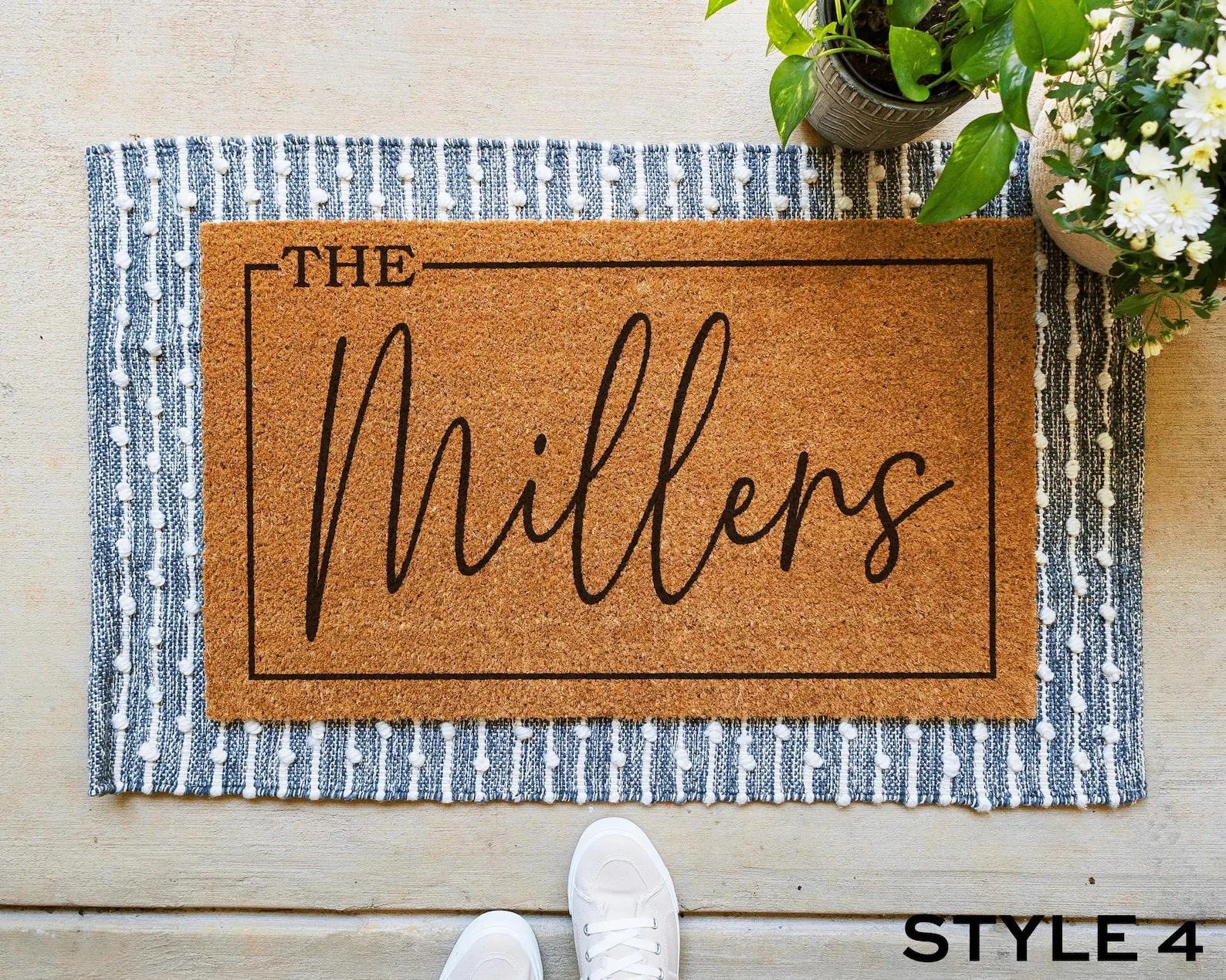

Custom Your Name Doormat Family Company Personalized Housewarming Gift Realtor Closing Gift Outdoor Hosting Front Porch Mats